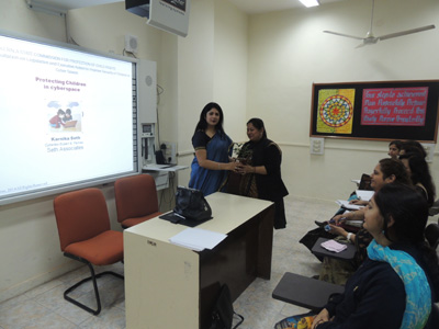 Cyber awareness to teachers at  a Delhi School 